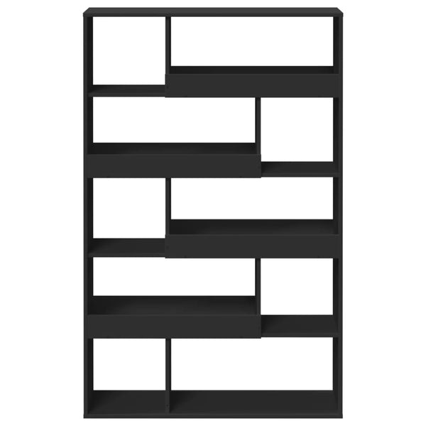 Schwarzer Raumteiler Bücherregal, 100 cm