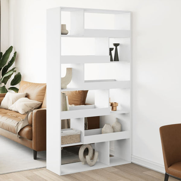 Weißer Raumteiler Bücherregal 100x187,5 cm