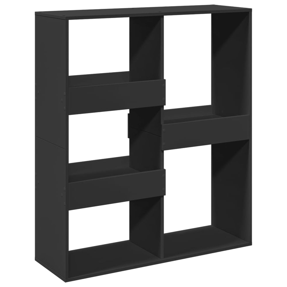 Schwarzes Bücherregal / Raumteiler 100x115 cm