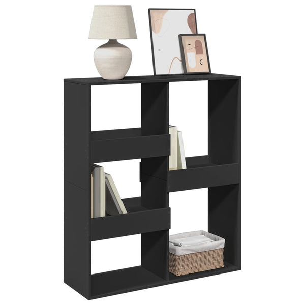 Schwarzes Bücherregal / Raumteiler 100x115 cm