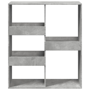 Betongraues Bücherregal 100x33x115 cm
