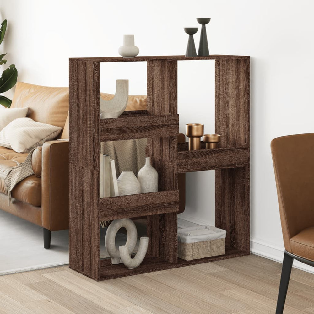 Raumteiler Regal Eiche Braun 100x115 cm