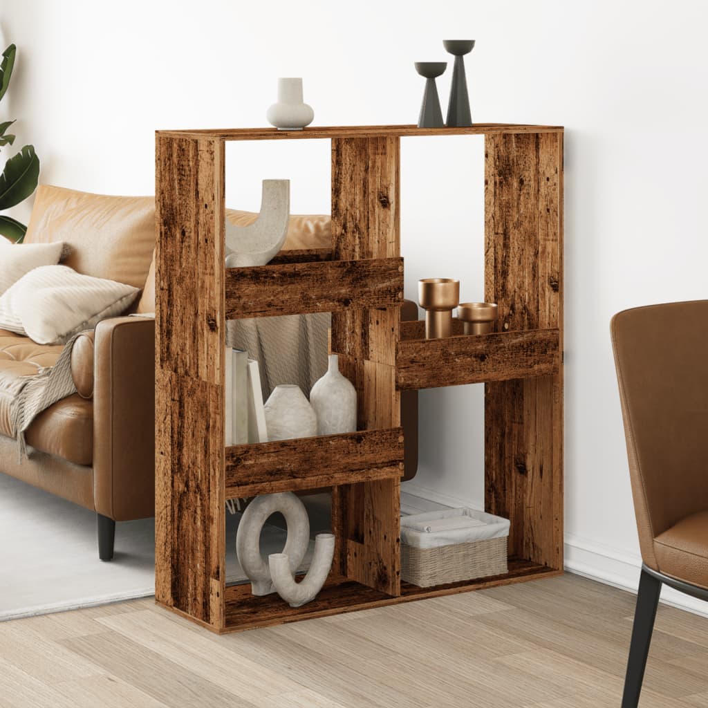 Raumteiler Regal Altholz-Optik 100x115 cm