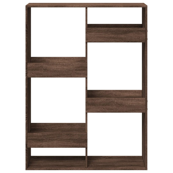 Raumteiler Regal Eichenoptik Braun 100x135 cm