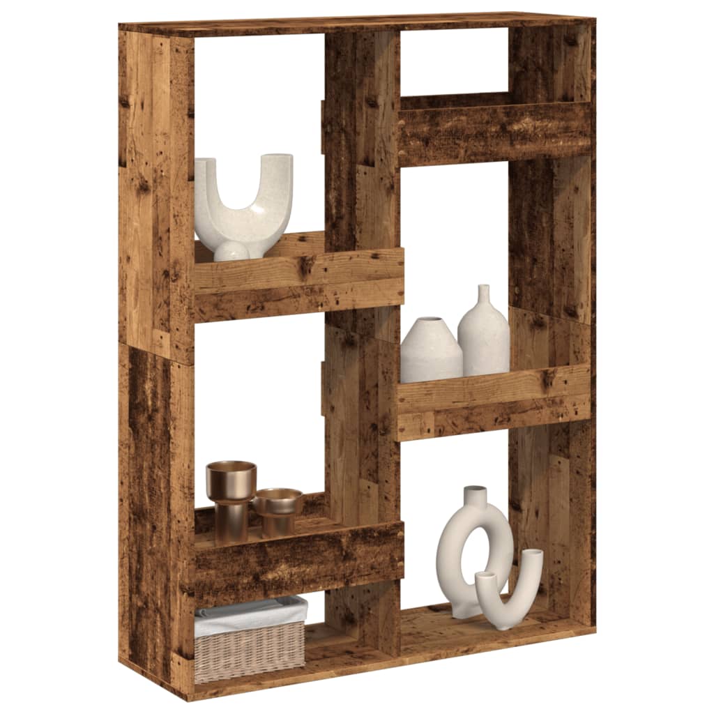 Raumteiler Regal Altholz-Optik 100x135 cm