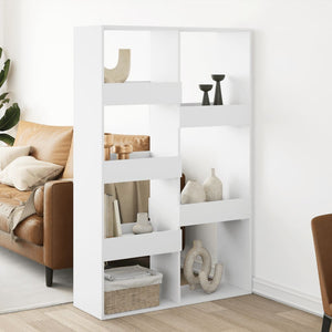 Weißer Raumteiler Bücherregal 100x33x155,5 cm