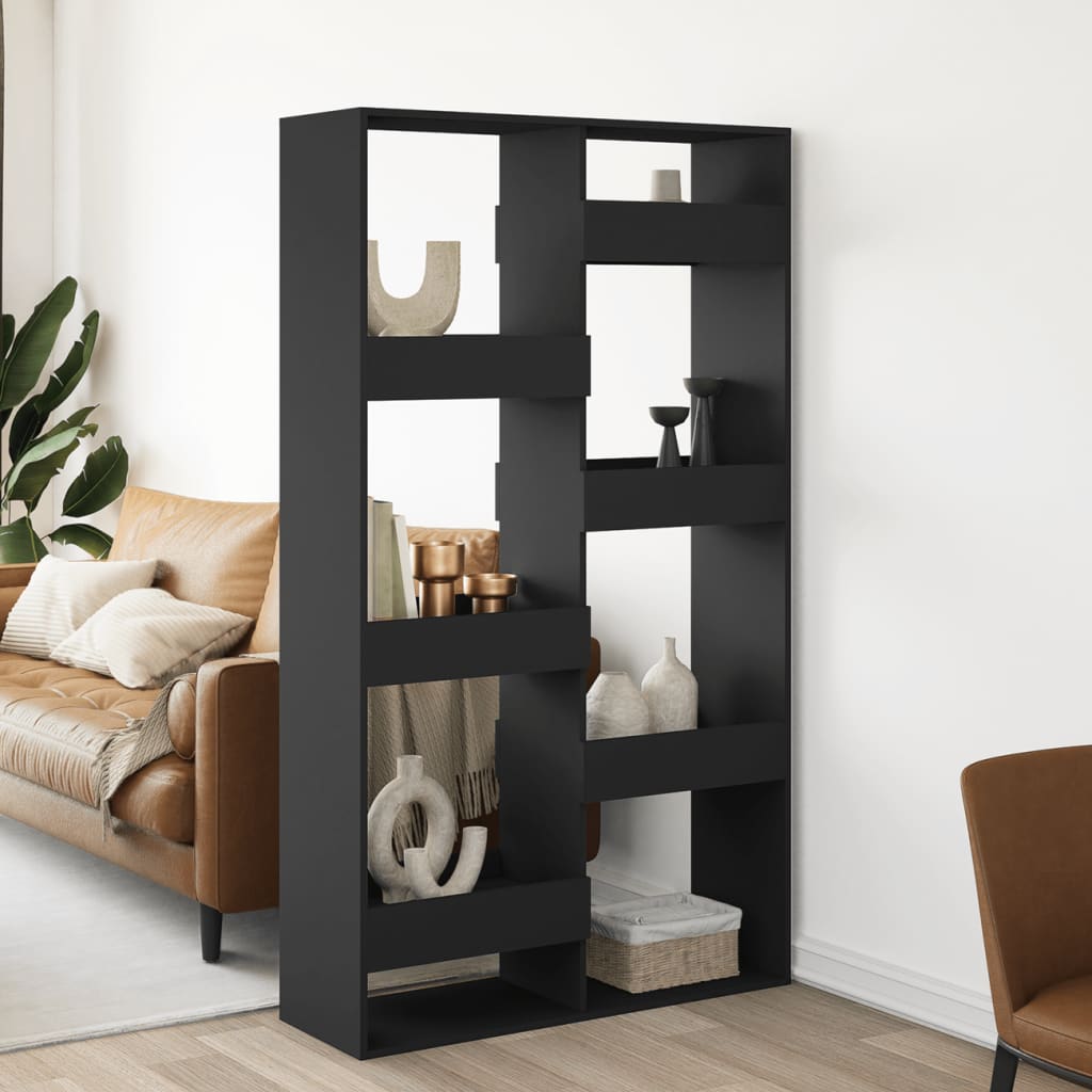 Schwarzer Raumteiler 100x33x175 cm