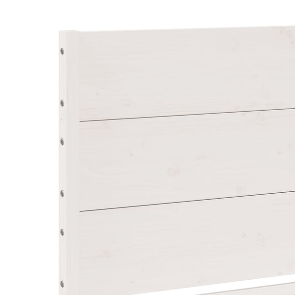 Massivholzbett Weiß 180x210 cm Extra Lang