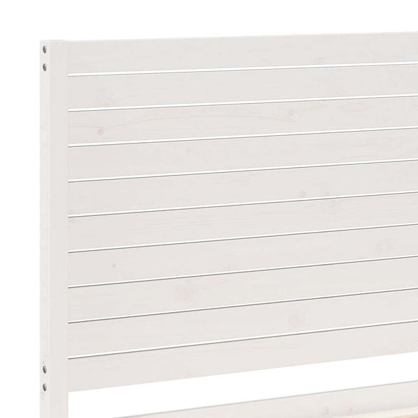 Extra Langes Massivholzbett 90x210 cm - Weiß