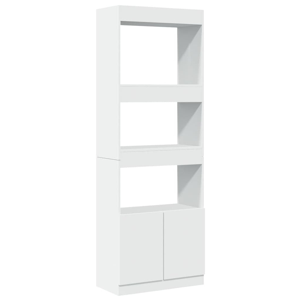 Highboard Weiß 63x33x180 cm