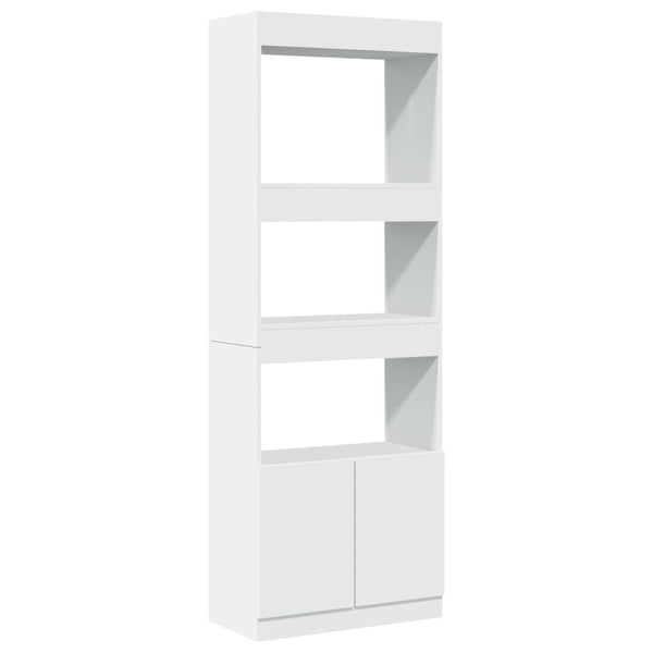 Highboard Weiß 63x33x180 cm