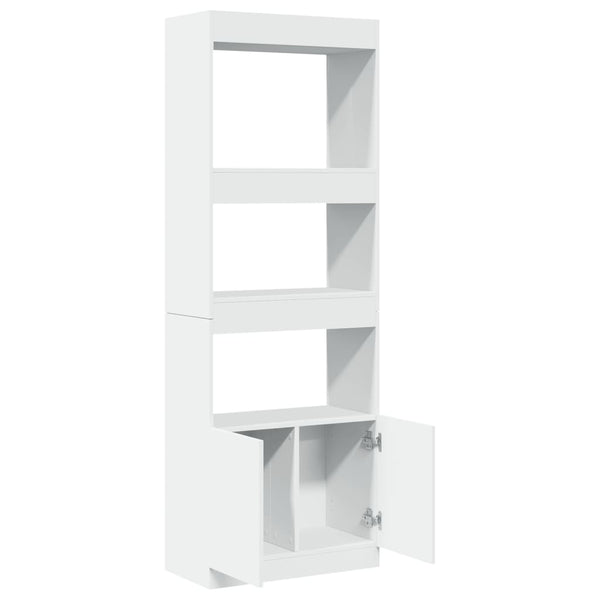 Highboard Weiß 63x33x180 cm
