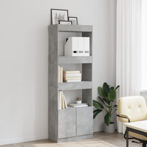 Highboard Betongrau 63x33x180cm