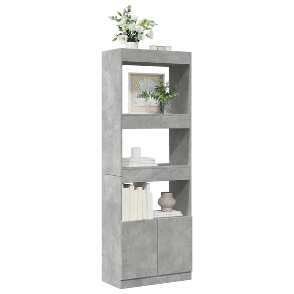 Highboard Betongrau 63x33x180cm
