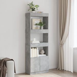 Highboard Betongrau 63x33x180cm