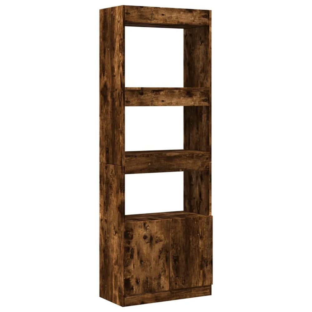 Highboard Räuchereiche 63x33x180 cm