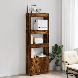 Highboard Räuchereiche 63x33x180 cm