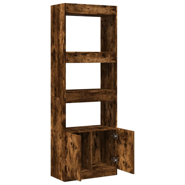 Highboard Räuchereiche 63x33x180 cm