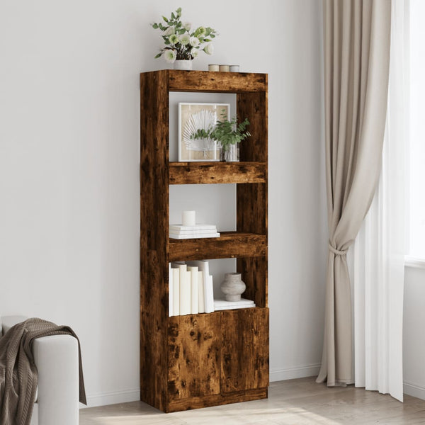 Highboard Räuchereiche 63x33x180 cm