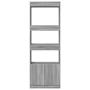 Graues Highboard Sonoma Holz 63x33x180 cm