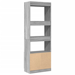 Graues Highboard Sonoma Holz 63x33x180 cm