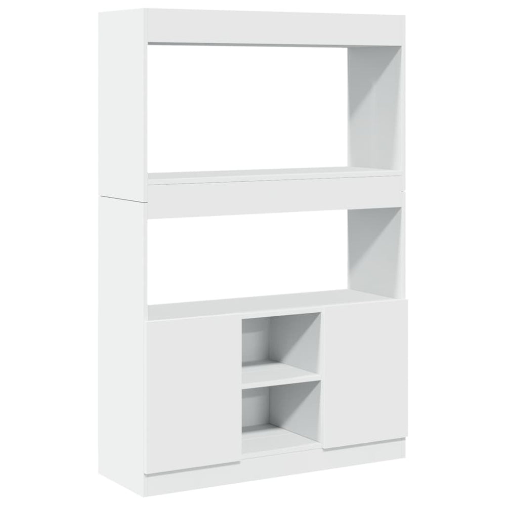 Highboard Weiß 92x33x140 cm
