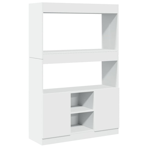 Highboard Weiß 92x33x140 cm