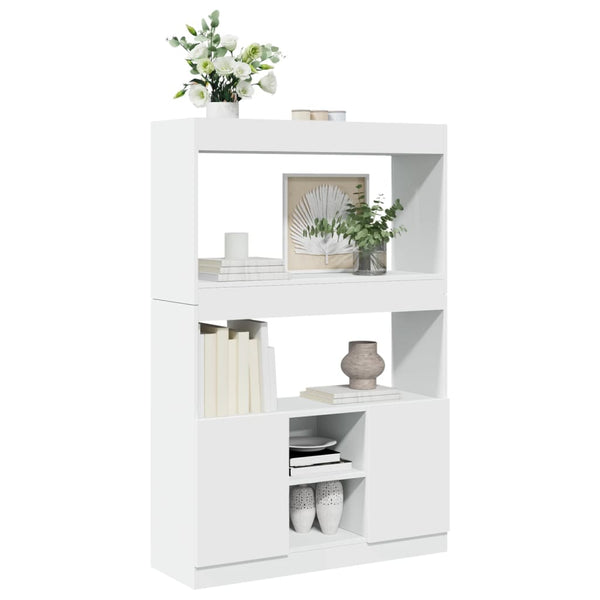 Highboard Weiß 92x33x140 cm