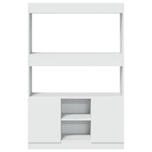 Highboard Weiß 92x33x140 cm