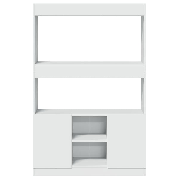 Highboard Weiß 92x33x140 cm