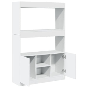 Highboard Weiß 92x33x140 cm