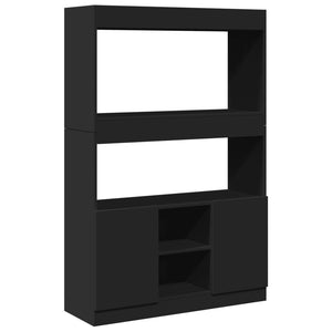 Schwarzes Highboard 92x33x140 cm