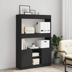 Schwarzes Highboard 92x33x140 cm