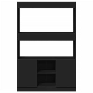 Schwarzes Highboard 92x33x140 cm