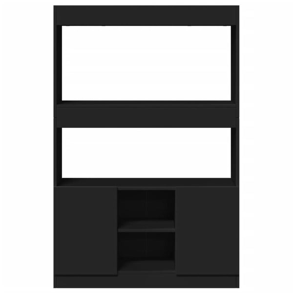 Schwarzes Highboard 92x33x140 cm