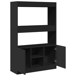 Schwarzes Highboard 92x33x140 cm