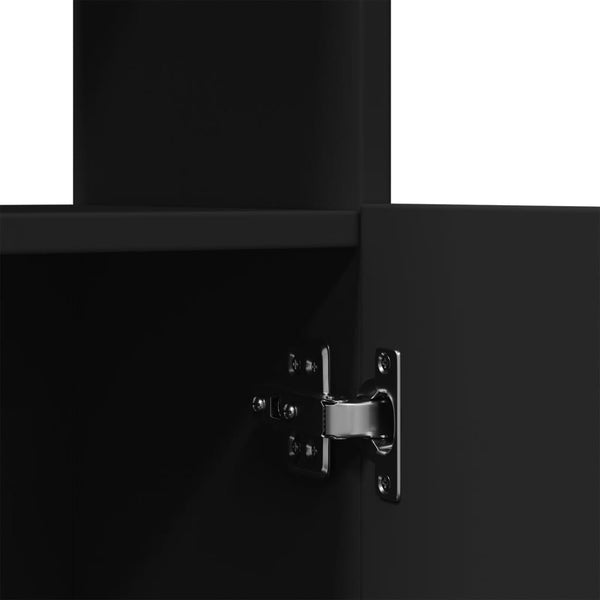 Schwarzes Highboard 92x33x140 cm