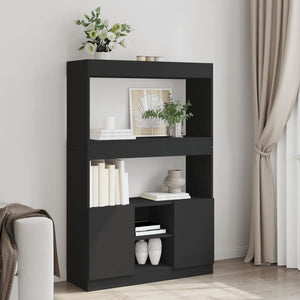 Schwarzes Highboard 92x33x140 cm
