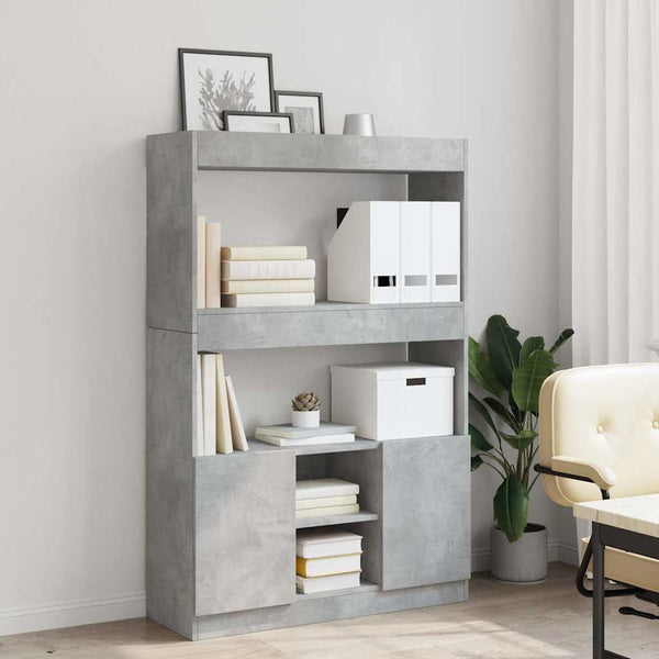 Highboard Betongrau 92x33x140 cm