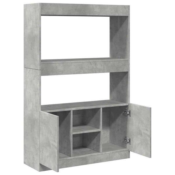 Highboard Betongrau 92x33x140 cm