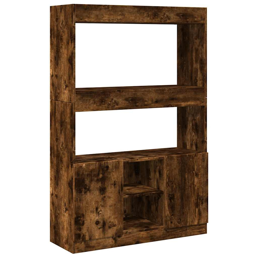Highboard Räuchereiche 92x33x140 cm