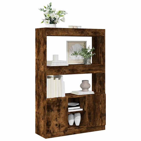 Highboard Räuchereiche 92x33x140 cm