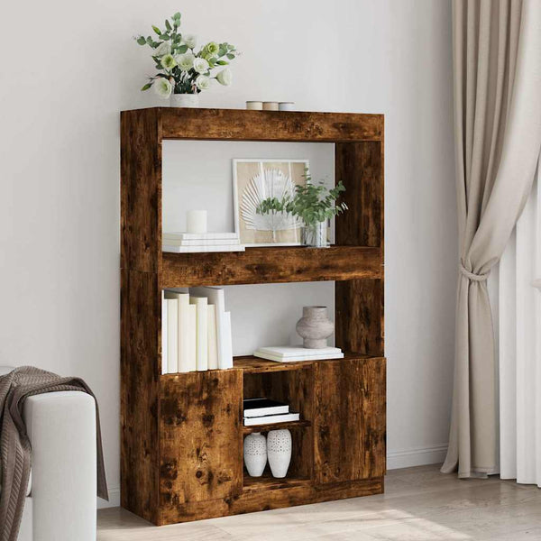 Highboard Räuchereiche 92x33x140 cm