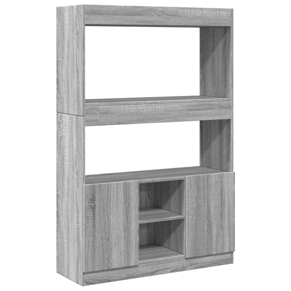 Highboard Grau Sonoma 92x33x140 cm