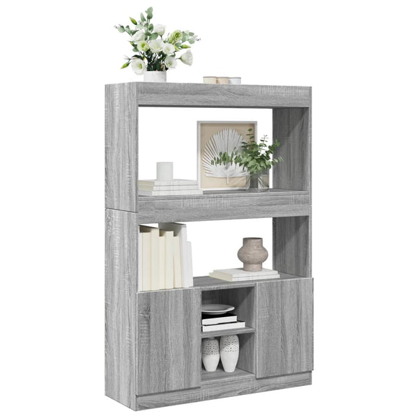 Highboard Grau Sonoma 92x33x140 cm