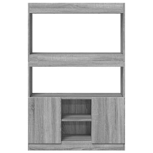Highboard Grau Sonoma 92x33x140 cm