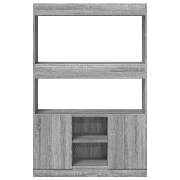 Highboard Grau Sonoma 92x33x140 cm