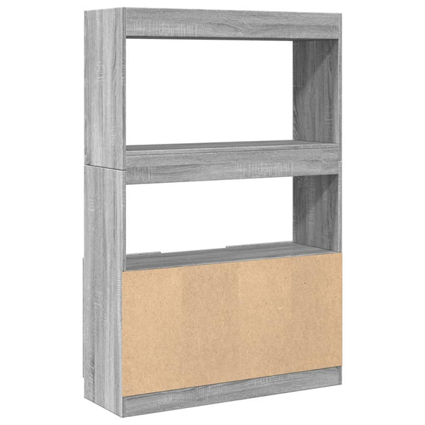Highboard Grau Sonoma 92x33x140 cm