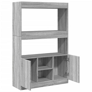 Highboard Grau Sonoma 92x33x140 cm