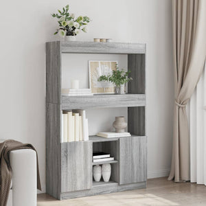 Highboard Grau Sonoma 92x33x140 cm